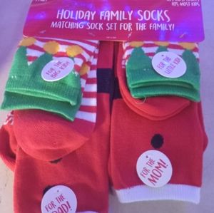 Holiday matching socks for the family